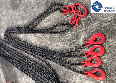 Galvanized Crane Lifting Slings With Safety Hook Master Link Shackle Safety Factor 4:1